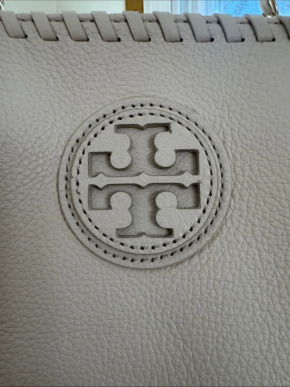 Tory Burch White Leather Chain-Handle Tote with